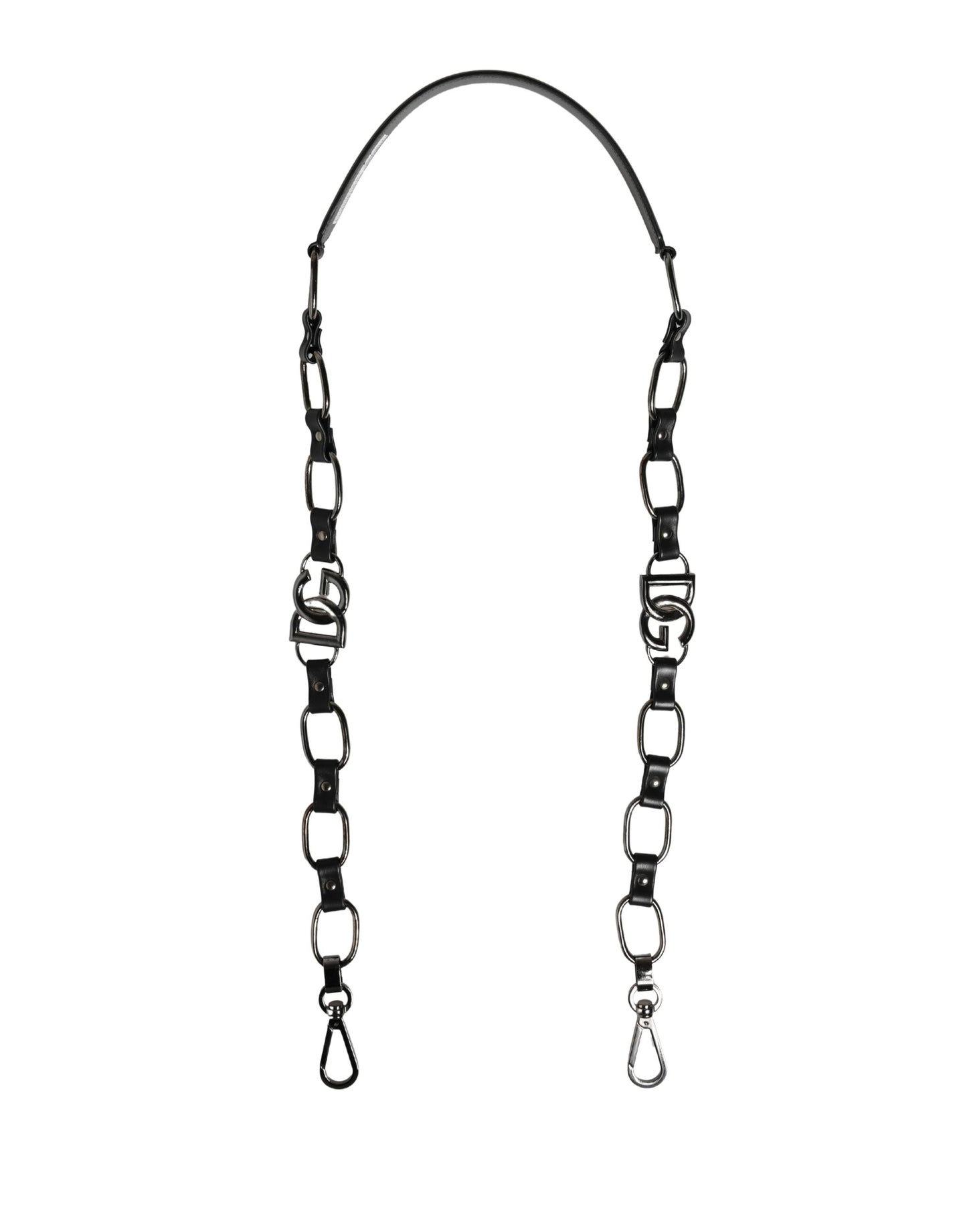 Shoulder Strap by Dolce & Gabbana for women in brass zamak & calf leather black & silver features a effortlessly chic design, perfectly complementing the signature look of the Brass Zamak Calf Leather Shoulder Strap.