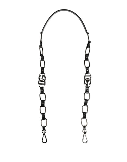 Shoulder Strap by Dolce & Gabbana for women in brass zamak & calf leather black & silver features a effortlessly chic design, perfectly complementing the signature look of the Brass Zamak Calf Leather Shoulder Strap.