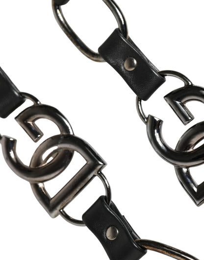 Shoulder Strap from Dolce & Gabbana for women in brass zamak & calf leather black & silver features an on trend design from the Brass Zamak Calf Leather Shoulder Strap collection, highlighting a premium look.