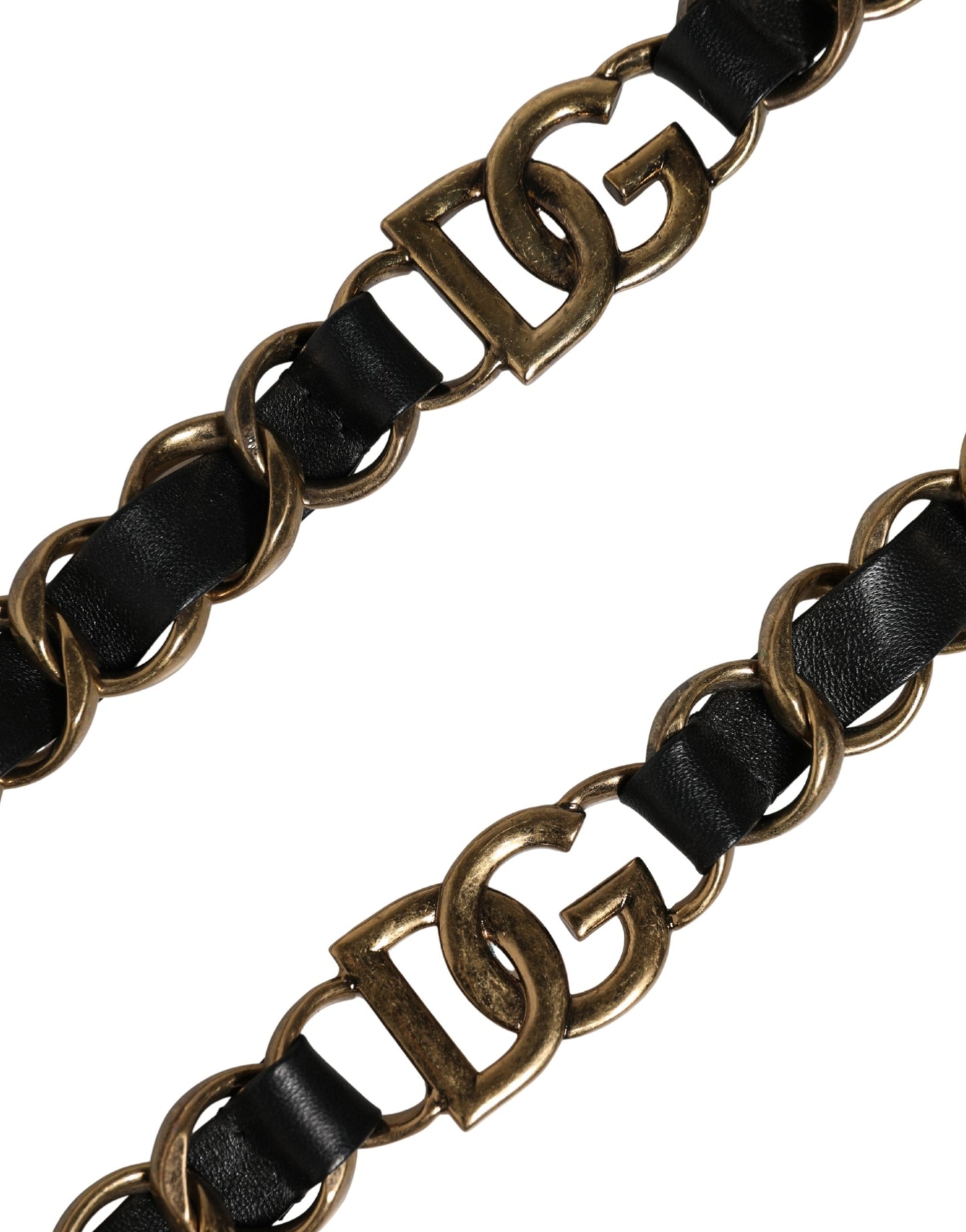 Shoulder Strap from Dolce & Gabbana for women in brass zamak & calf leather black & gold features an on trend design from the Brass Zamak Calf Leather Shoulder Strap collection, highlighting a premium look.