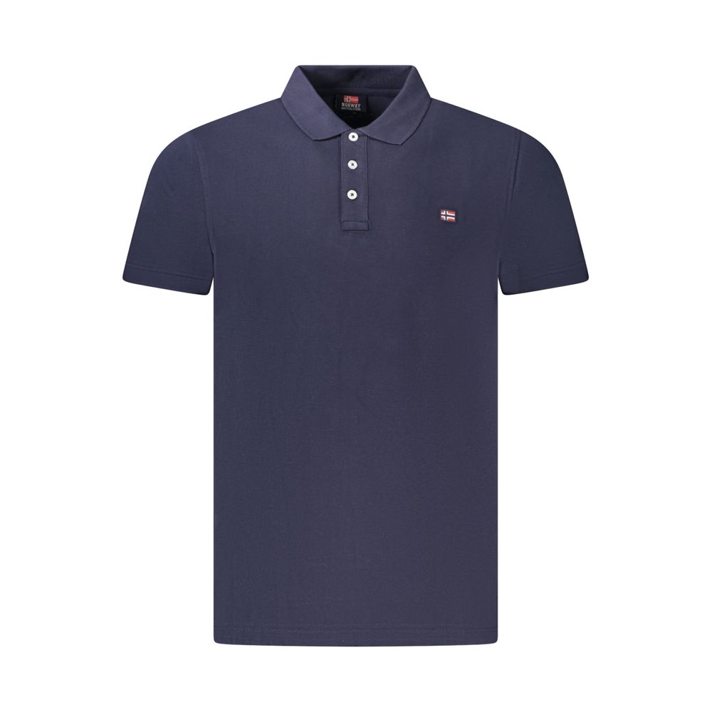 Polo Shirt by Norway 1963 for men in cotton blue & signature presents a distinguished silhouette, showcasing a sophisticated and distinguished short-sleeve for a truly distinguished finish.