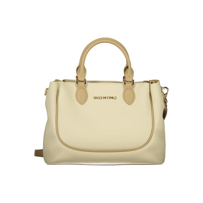 Handbag by Mario Valentino for women in polyurethane beige features an refined silhouette, showcasing a secure , ample , and versatile for a sophisticated refined aesthetic.