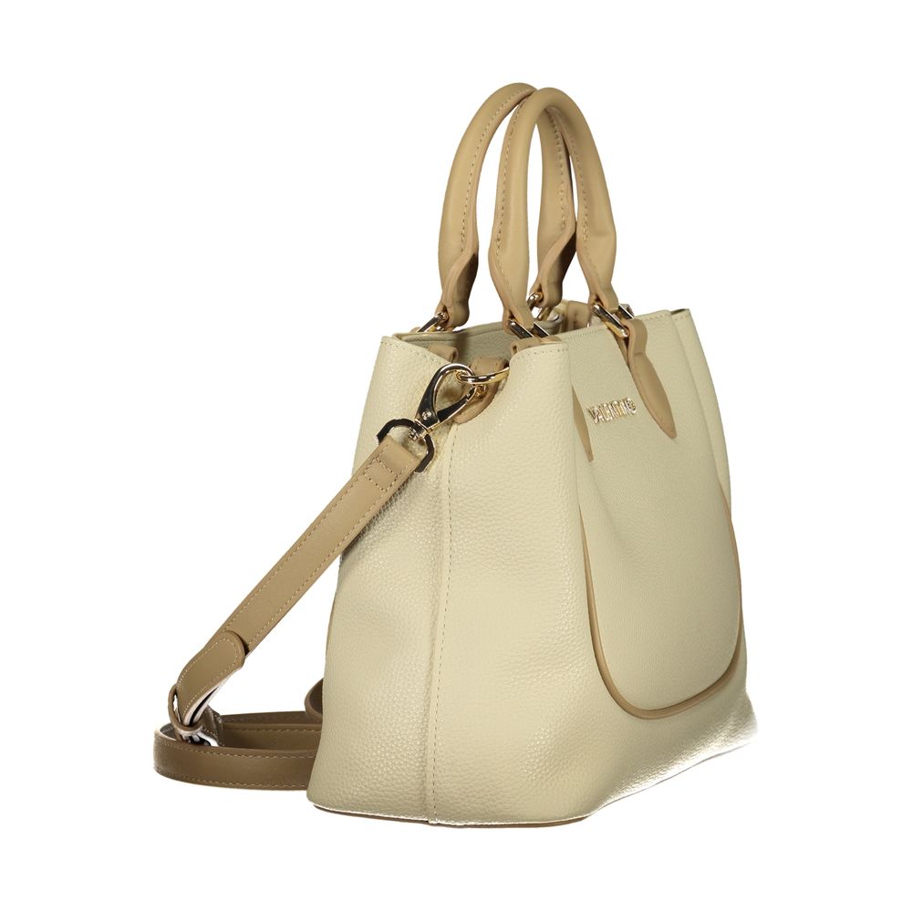 Handbag by Mario Valentino for women in polyurethane beige features a exquisite silhouette, showcasing a secure and exquisite with versatile for a exquisite finish.