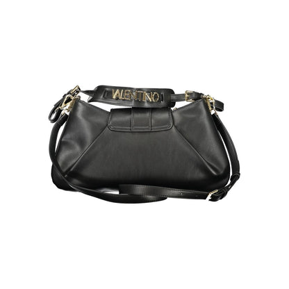 This Evening Handbag by Mario Valentino for women in polyurethane and black presents a sculptural silhouette featuring a secure , ample , and versatile for a sculptural finish.