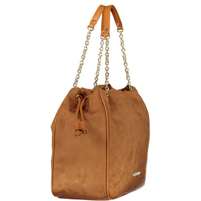 Handbag by Mario Valentino for women in polyurethane brown features a ornamental silhouette, showcasing a secure , ample , and ornamental for a sophisticated look.
