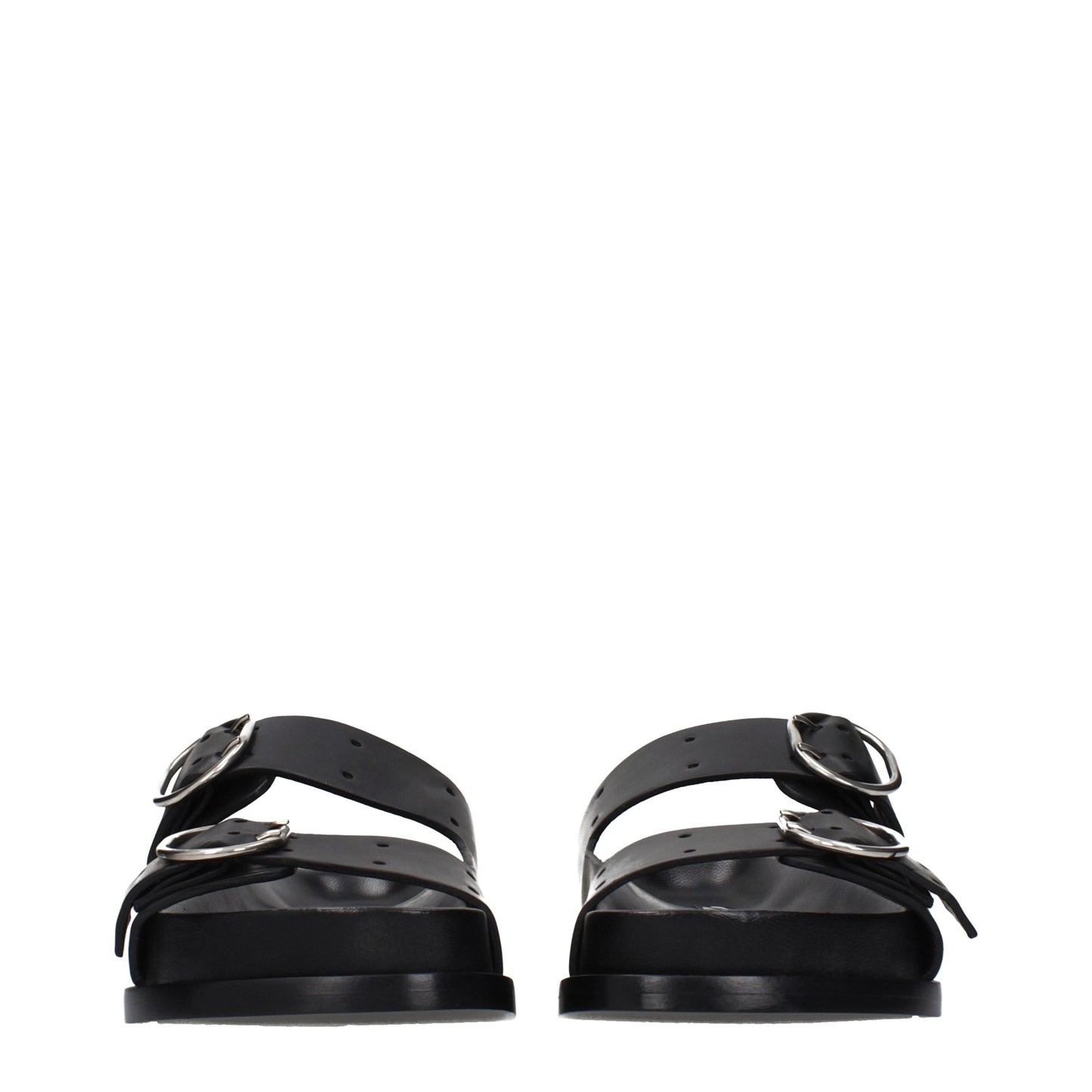 Clogs Slippers by Jil Sander for women in leather black features an effortless chic silhouette from the Women's Leather Clogs Slippers collection, showcasing a and effortless chic .