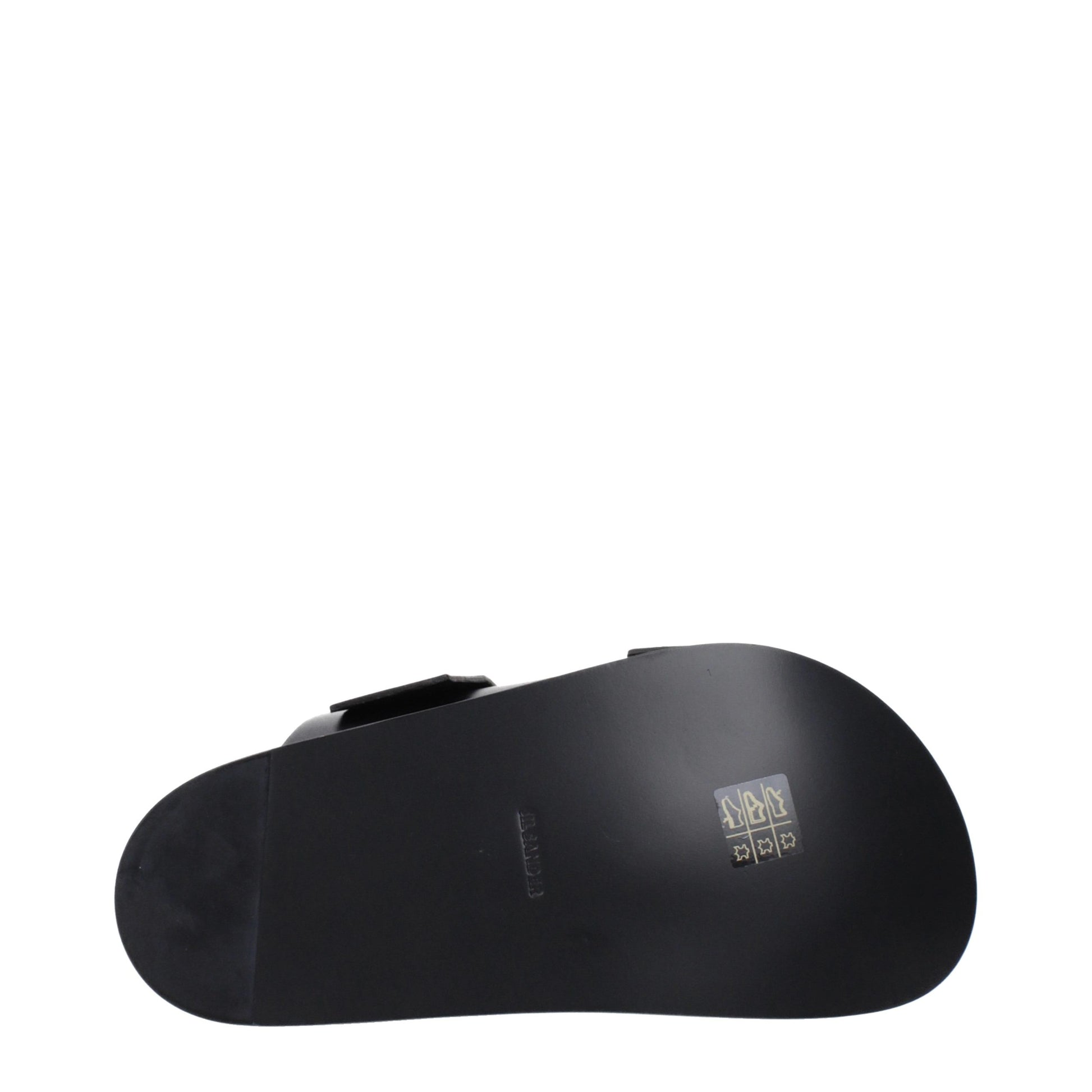 Clogs Slippers by Jil Sander for women in leather black features an effortlessly elegant silhouette, showcasing the Women's Leather Clogs Slippers design with an effortlessly elegant and a for a effortlessly elegant look.