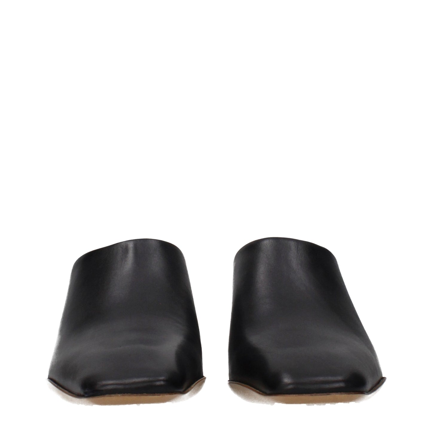 Clogs Slippers by Jil Sander for women in leather black features an effortless chic silhouette from the Women's Leather Clogs Slippers collection, showcasing a and effortless chic .
