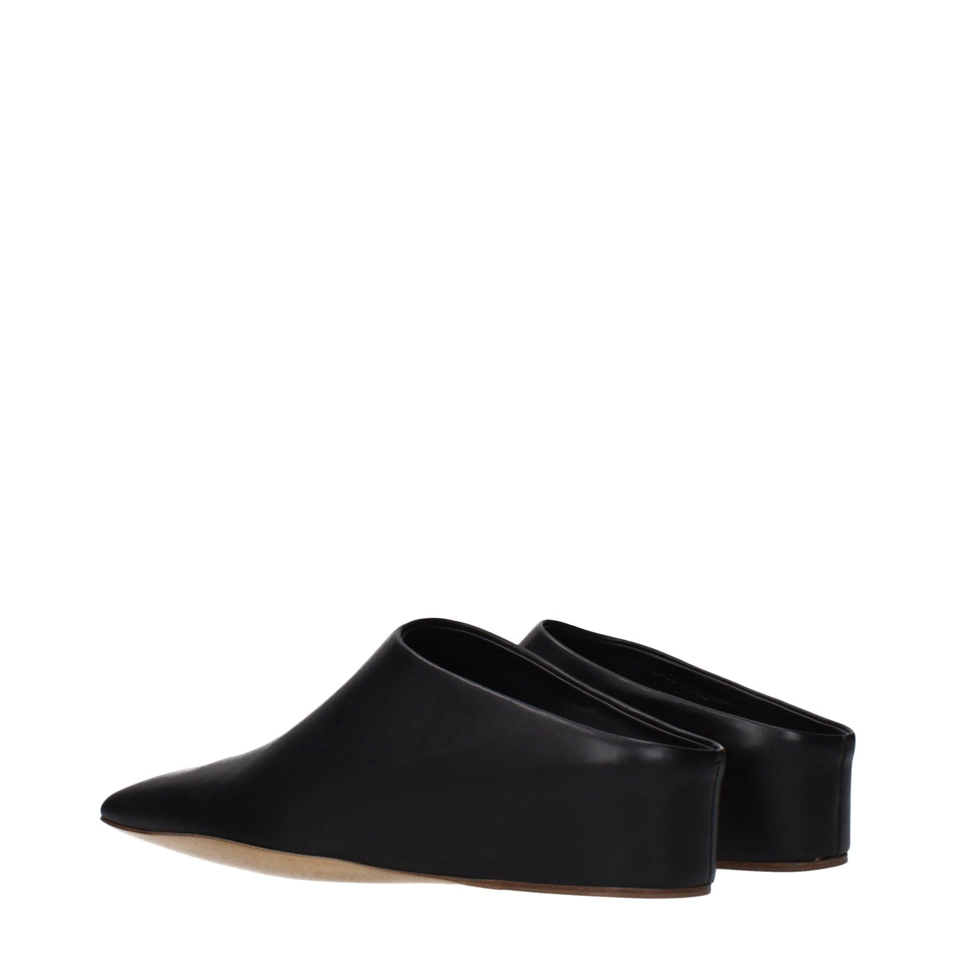 Clogs Slippers from Jil Sander for women in leather black features a dynamic design from the Women's Leather Clogs Slippers collection, highlighting a with a and functional .