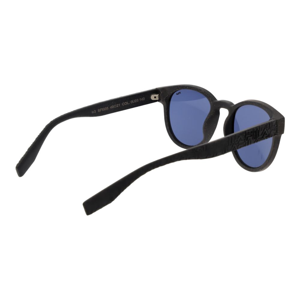 This Sunglasses by Fila for unisex in plastic gray presents a sumptuous silhouette, showcasing a sumptuous full-rim panto frame design in gray coloured frame and high-performance non-polarized category-3-dark-tint lens.