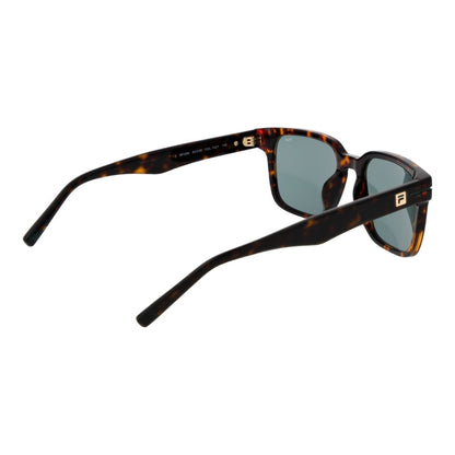This Sunglasses by Fila for men in cellulose acetate brown presents a sumptuous silhouette, showcasing a sumptuous full-rim square frame design in brown coloured frame and high-performance non-polarized category-2-medium-tint lens.