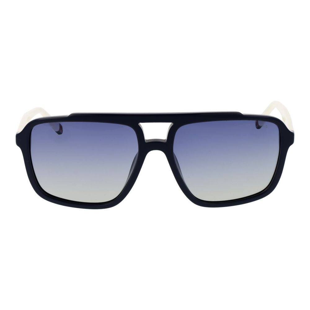 Sunglasses by Fila for unisex in plastic blue showcases a ethereal silhouette, featuring blue coloured frame aviator full-rim frame design with category-2-medium-tint lens for a ethereal finish.