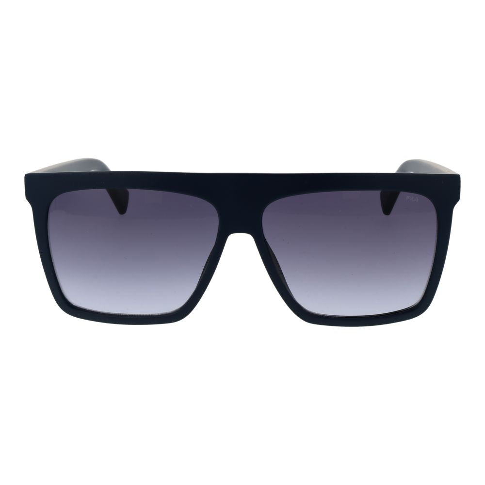Sunglasses by Fila for men in plastic blue features an lustrous full-rim square frame design with blue coloured frame detailing and gradient category-3-dark-tint lens for a lustrous aesthetic.