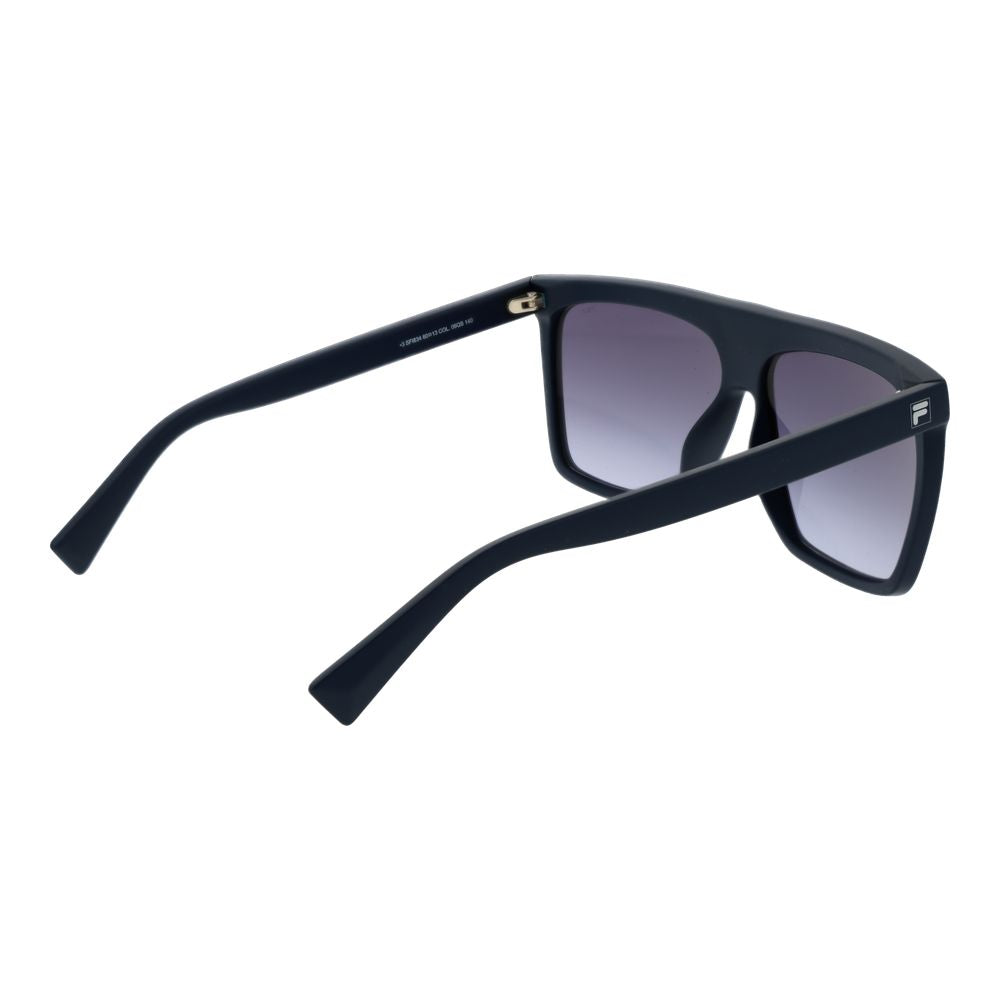 Sunglasses by Fila for men in plastic and blue featuring an opulent full-rim square frame design with a sophisticated blue coloured frame finish and high-performance gradient category-3-dark-tint lens.
