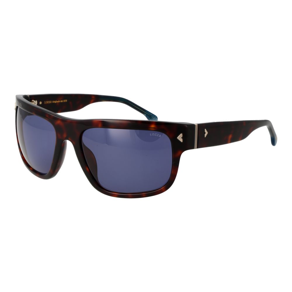 Sunglasses by Lozza for men in metal brown features an ethereal full-rim square frame design with brown coloured frame frames and non-polarized category-3-dark-tint lens for a ethereal finish.
