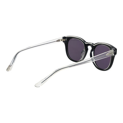 Sunglasses by Lozza for unisex in plastic black features an lustrous full-rim panto frame design with black coloured frame detailing and non-polarized category-3-dark-tint lens for a lustrous aesthetic.