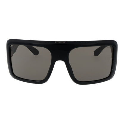 Sunglasses by Police for men in plastic black features an lustrous full-rim square frame design with black coloured frame detailing and non-polarized category-3-dark-tint lens for a lustrous aesthetic.
