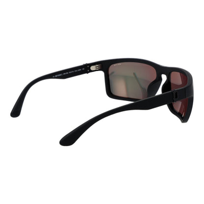 Sunglasses by Police for men in plastic and black presents a sumptuous silhouette, featuring black coloured frame and rectangle full-rim frame design with mirrored category-3-dark-tint lens for a sumptuous look.