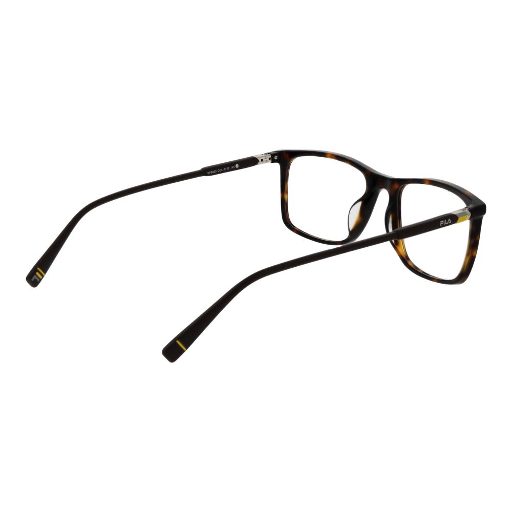 Eyeglasses Frames by Fila for men in plastic brown features a refined silhouette, showcasing a refined brown coloured frame and full-frame frame design for a sophisticated, premium look.