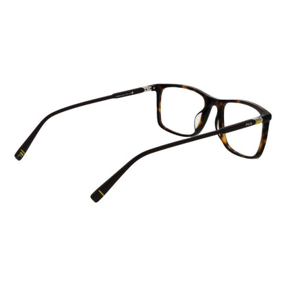 Eyeglasses Frames by Fila for men in plastic brown features a refined silhouette, showcasing a refined brown coloured frame and full-frame frame design for a sophisticated, premium look.