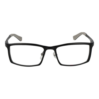 Eyeglasses Frames by Fila for men in aluminium black features an refined silhouette, showcasing the refined black coloured frame and sophisticated full-frame frame design.