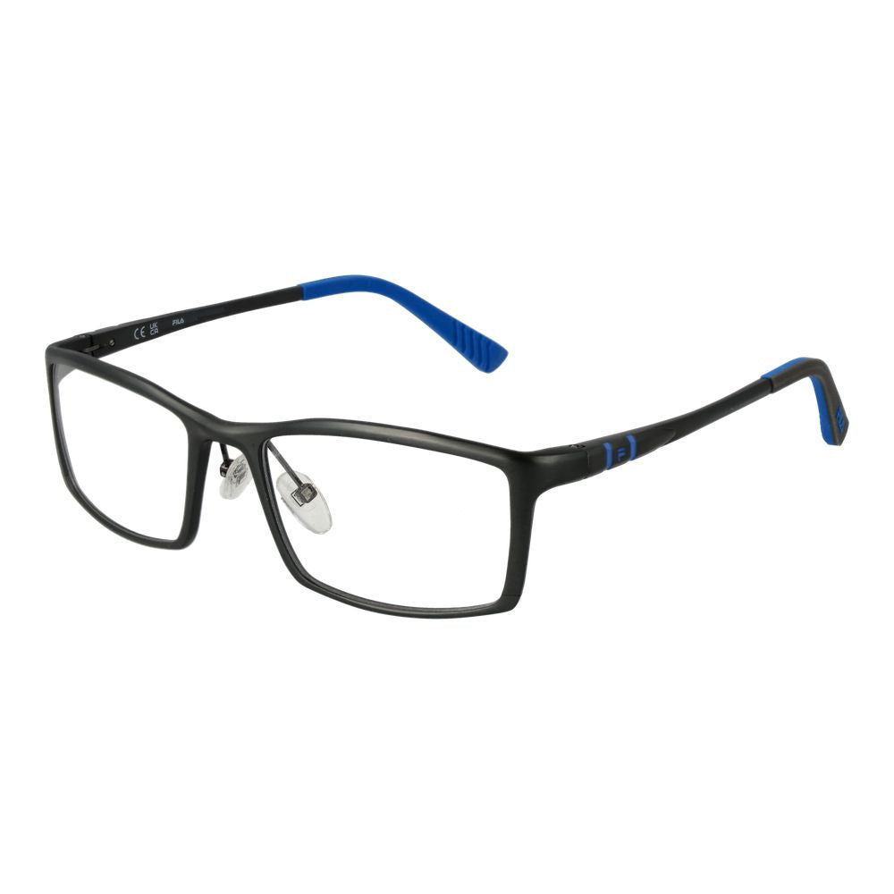 Eyeglasses Frames by Fila for men in aluminium gray showcases a reflective silhouette, artfully incorporating a sophisticated gunmetal coloured frame with a distinct full-frame frame design.