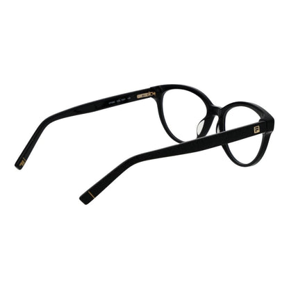 Eyeglasses Frames by Fila for women in cellulose acetate and black showcases an refined full-frame frame design featuring a sophisticated black coloured frame for an refined and refined aesthetic.