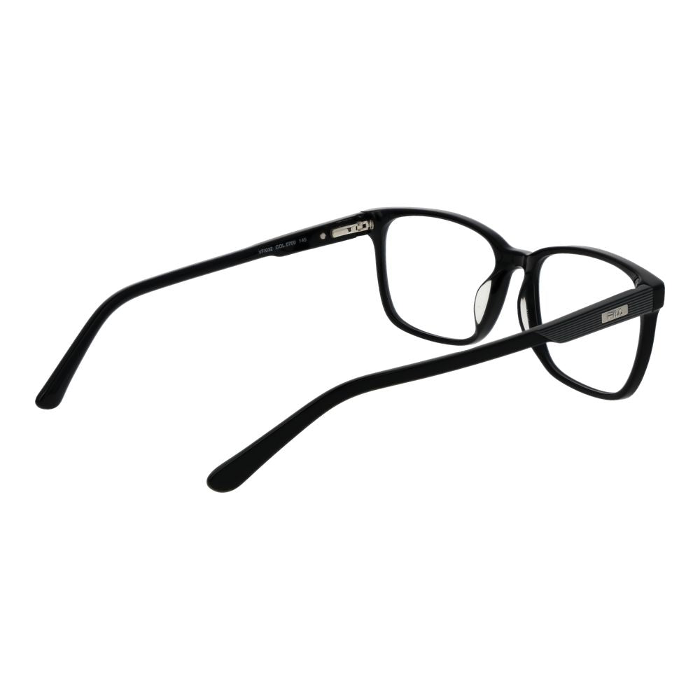 Eyeglasses Frames by Fila for men in cellulose acetate black features an refined silhouette, showcasing the refined black coloured frame and sophisticated full-frame frame design.