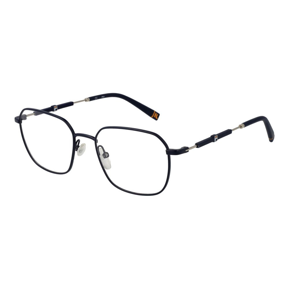 Eyeglasses Frames by Fila for men in metal blue features an refined silhouette, showcasing the refined blue coloured frame and sophisticated full-frame frame design.