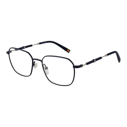 Eyeglasses Frames by Fila for men in metal blue features an refined silhouette, showcasing the refined blue coloured frame and sophisticated full-frame frame design.