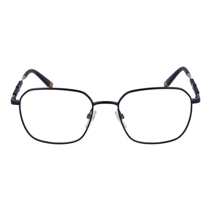 Eyeglasses Frames by Fila for men in metal blue features an refined silhouette, showcasing a sophisticated blue coloured frame and refined full-frame frame design for a refined look.