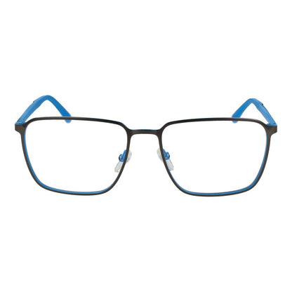 Eyeglasses Frames by Fila for men in gray features a refined silhouette, showcasing a refined gunmetal coloured frame and full-frame frame design for a sophisticated, premium look.