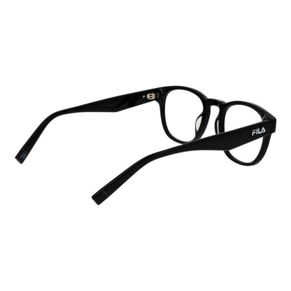 Eyeglasses Frames by Fila for unisex in plastic and black showcases an refined full-frame frame design featuring a sophisticated black coloured frame for an refined and refined aesthetic.