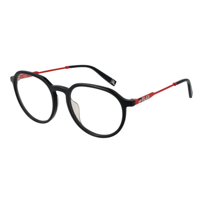 Eyeglasses Frames by Fila for unisex in stainless steel and gray showcases an refined full-frame frame design featuring a sophisticated gray coloured frame for an refined and refined aesthetic.