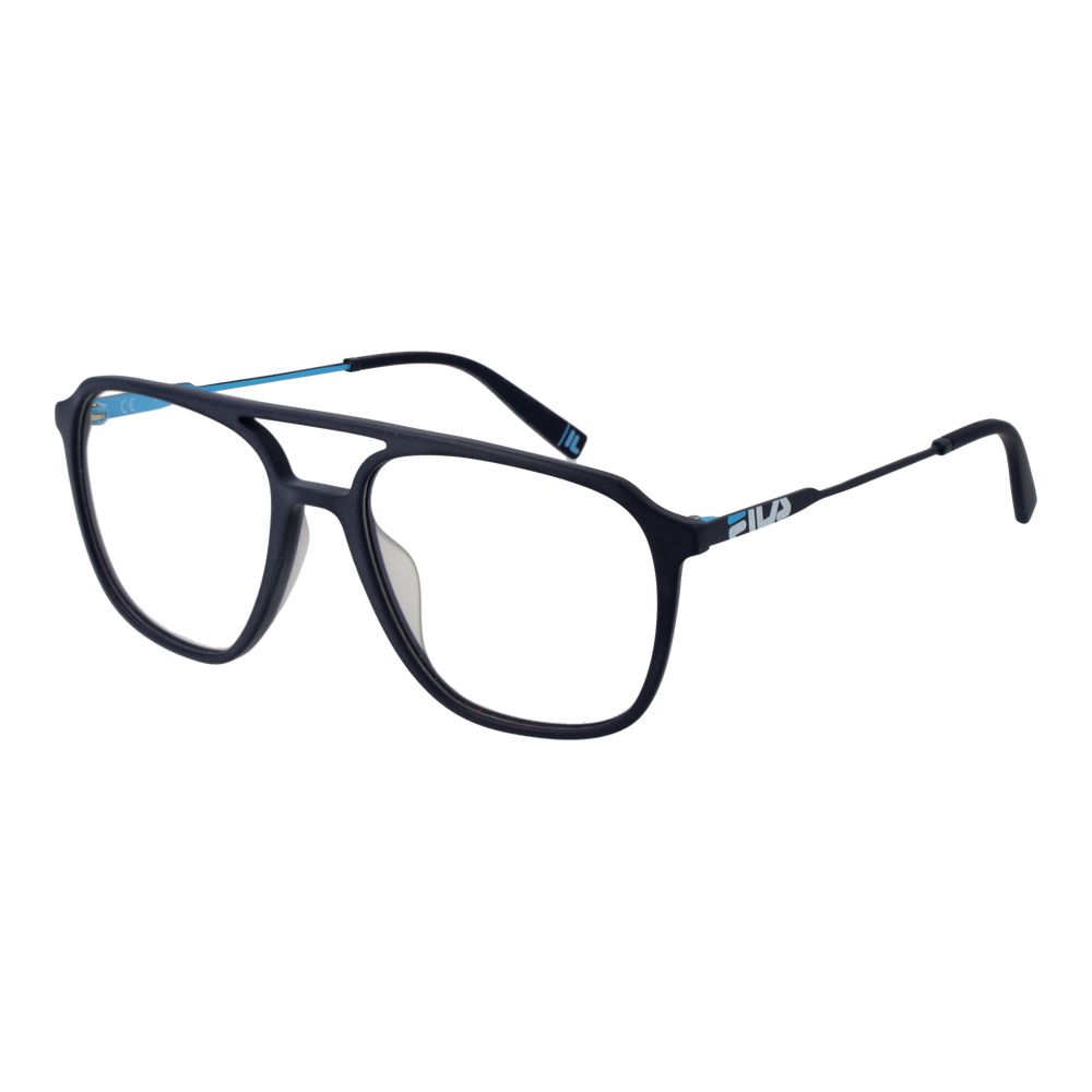 Eyeglasses Frames by Fila for men in metal and blue showcases a refined silhouette, detailed with a blue coloured frame finish and a sophisticated full-frame frame design.