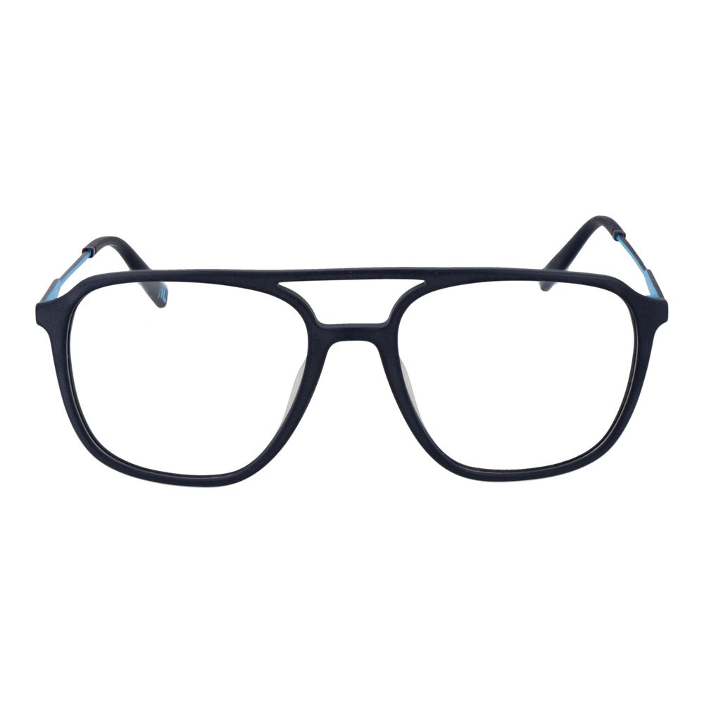 Eyeglasses Frames by Fila for men in metal blue showcases a refined full-frame frame design with a refined blue coloured frame finish for a refined and sophisticated look.