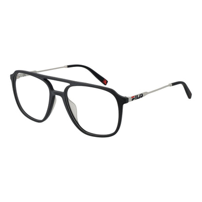 Eyeglasses Frames by Fila for men in plastic gray showcases a reflective silhouette, artfully incorporating a sophisticated gray coloured frame with a distinct full-frame frame design.