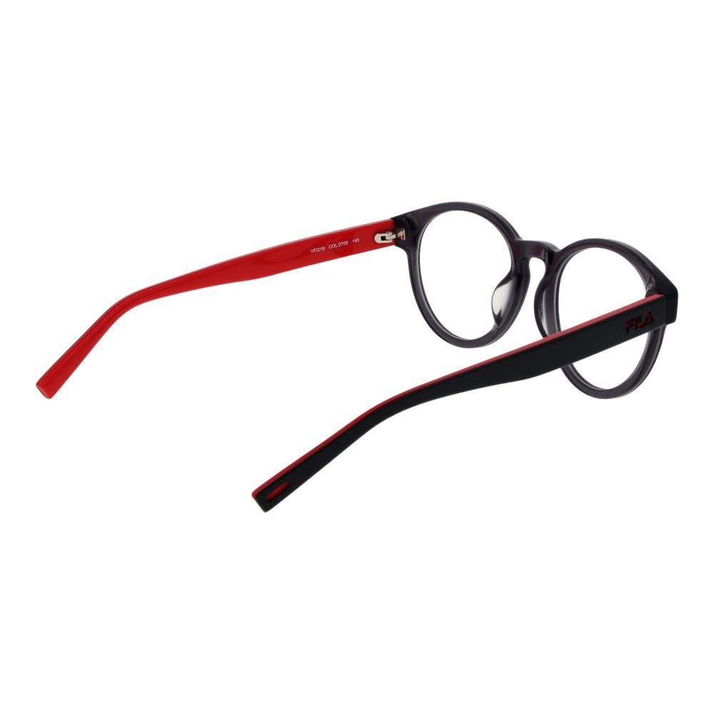 Eyeglasses Frames by Fila for unisex in cellulose acetate and black showcases a refined silhouette, detailed with a black coloured frame finish and a sophisticated full-frame frame design.