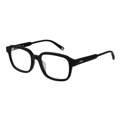 Eyeglasses Frames by Fila for men in cellulose acetate black features a refined silhouette, showcasing a refined black coloured frame and full-frame frame design for a sophisticated, premium look.