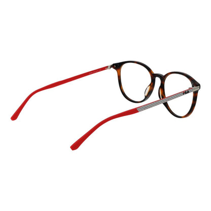 Eyeglasses Frames by Fila for men in plastic brown features a refined silhouette, showcasing a refined brown coloured frame and full-frame frame design for a sophisticated, premium look.