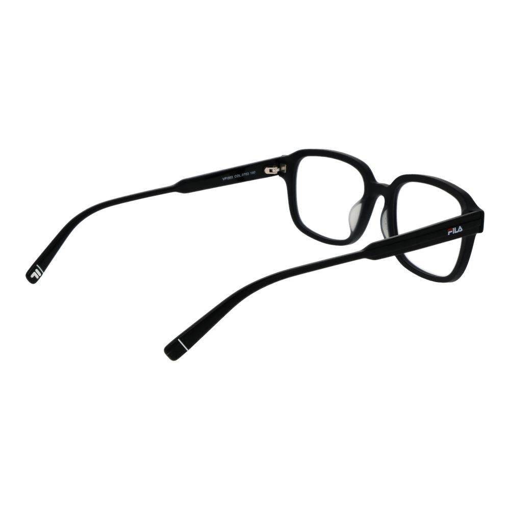 Eyeglasses Frames by Fila for men in cellulose acetate black features an refined silhouette, showcasing a sophisticated black coloured frame and refined full-frame frame design for a refined look.