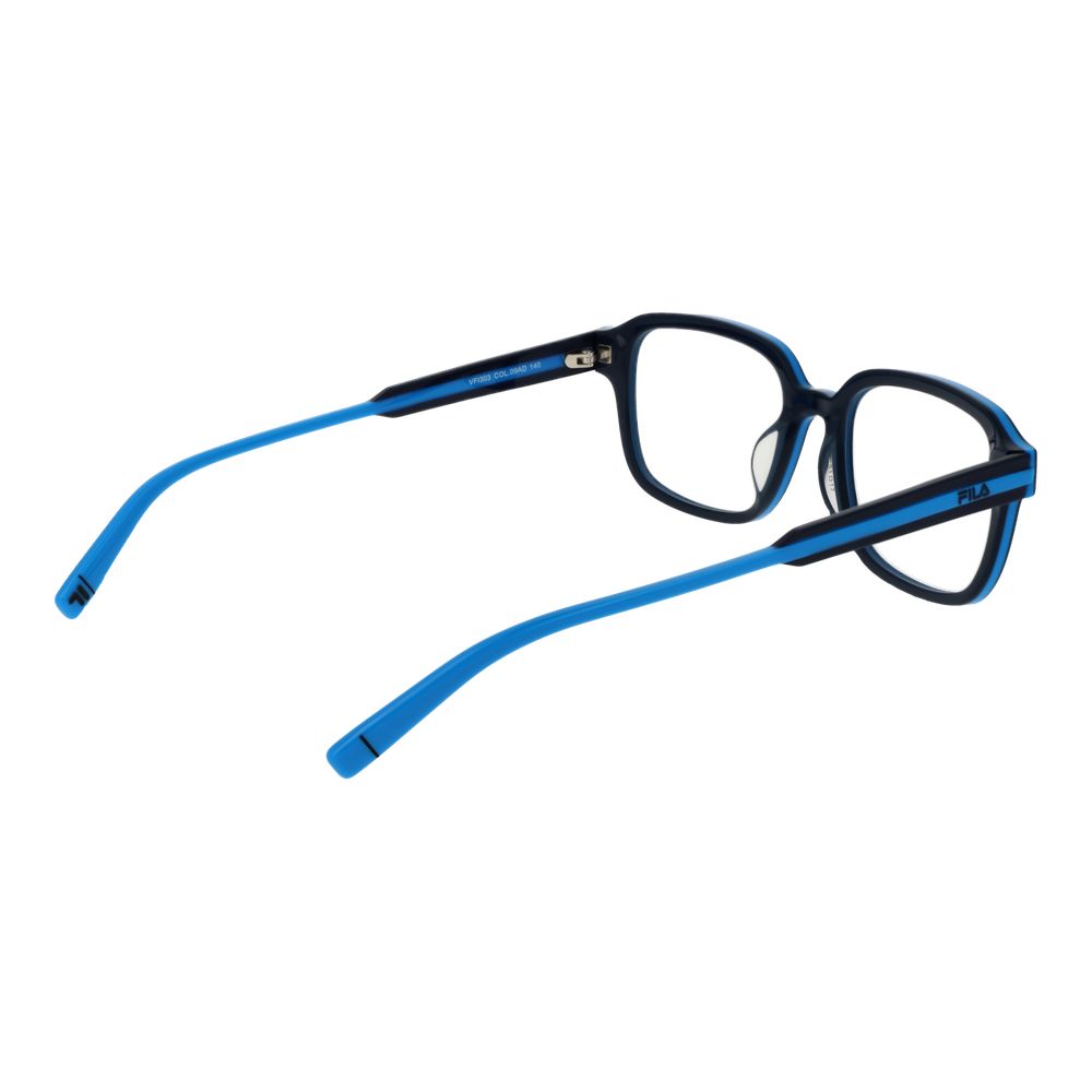 Eyeglasses Frames by Fila for men in cellulose acetate blue showcases a refined full-frame frame design with a refined blue coloured frame finish for a refined and sophisticated look.