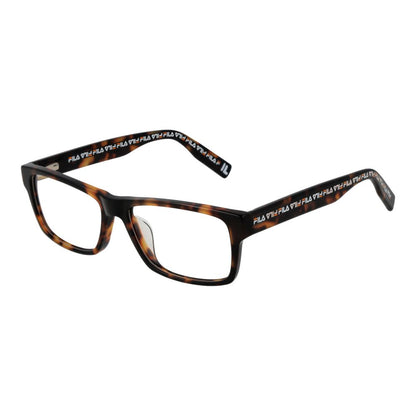 Eyeglasses Frames by Fila for men in cellulose acetate brown showcases a reflective silhouette, artfully incorporating a sophisticated brown coloured frame with a distinct full-frame frame design.