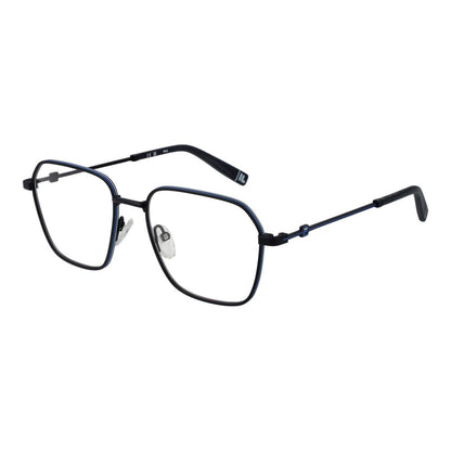 Eyeglasses Frames by Fila for unisex in stainless steel blue features an refined silhouette, showcasing a sophisticated blue coloured frame and refined full-frame frame design for a refined look.