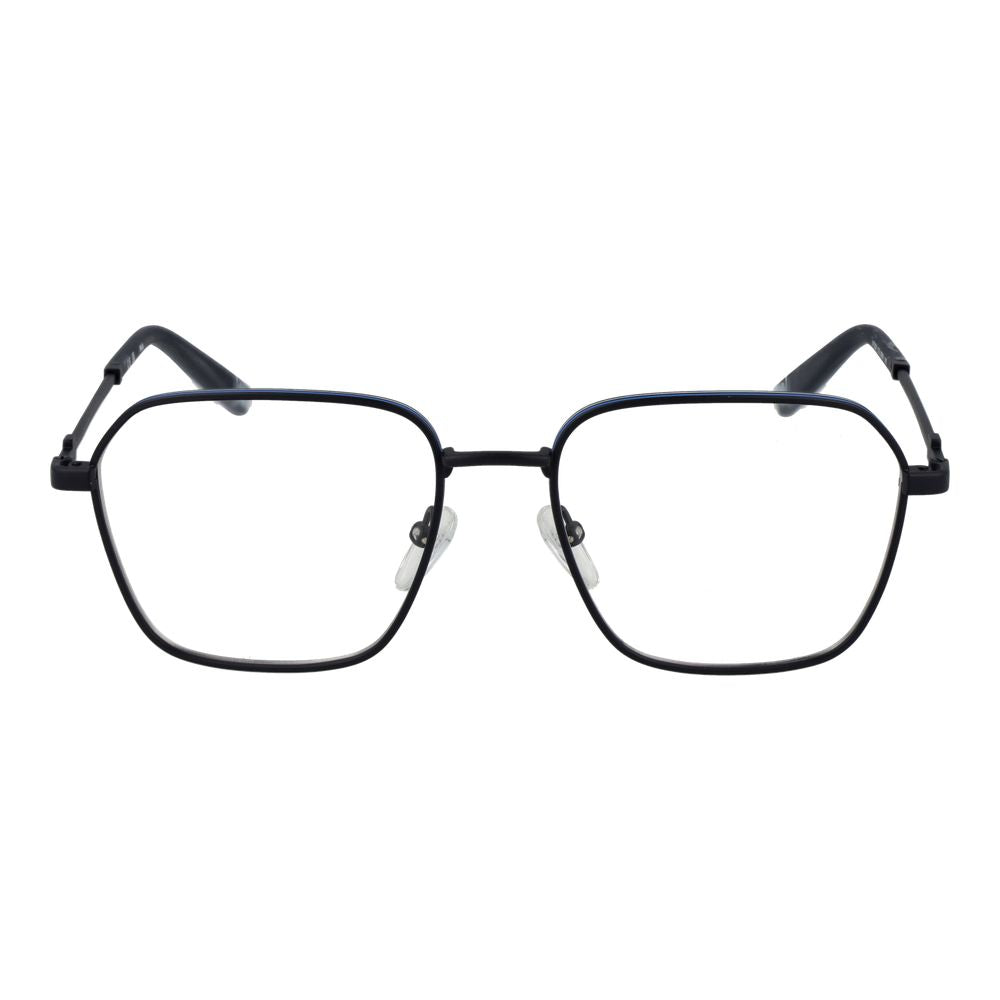Eyeglasses Frames by Fila for unisex in stainless steel blue features an refined silhouette, showcasing the refined blue coloured frame and sophisticated full-frame frame design.