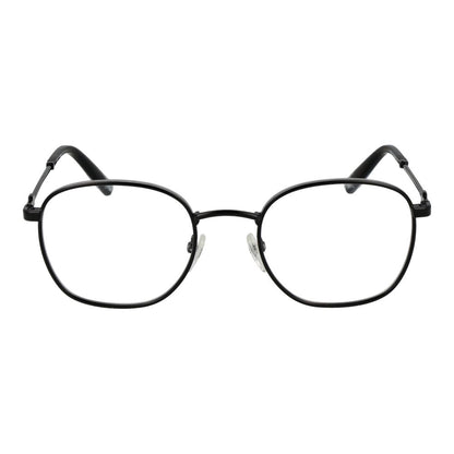 Eyeglasses Frames by Fila for unisex in stainless steel and black showcases an refined full-frame frame design featuring a sophisticated black coloured frame for an refined and refined aesthetic.