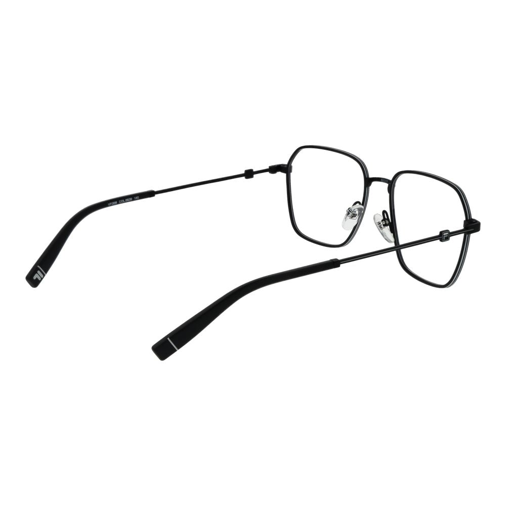 Eyeglasses Frames by Fila for unisex in stainless steel and black showcases a refined silhouette, detailed with a black coloured frame finish and a sophisticated full-frame frame design.