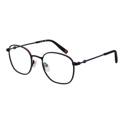 Eyeglasses Frames by Fila for unisex in stainless steel and blue showcases a refined silhouette, detailed with a blue coloured frame finish and a sophisticated full-frame frame design.