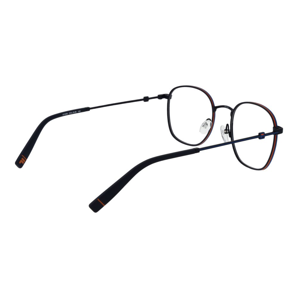 Eyeglasses Frames by Fila for unisex in stainless steel blue features an refined silhouette, showcasing the refined blue coloured frame and sophisticated full-frame frame design.