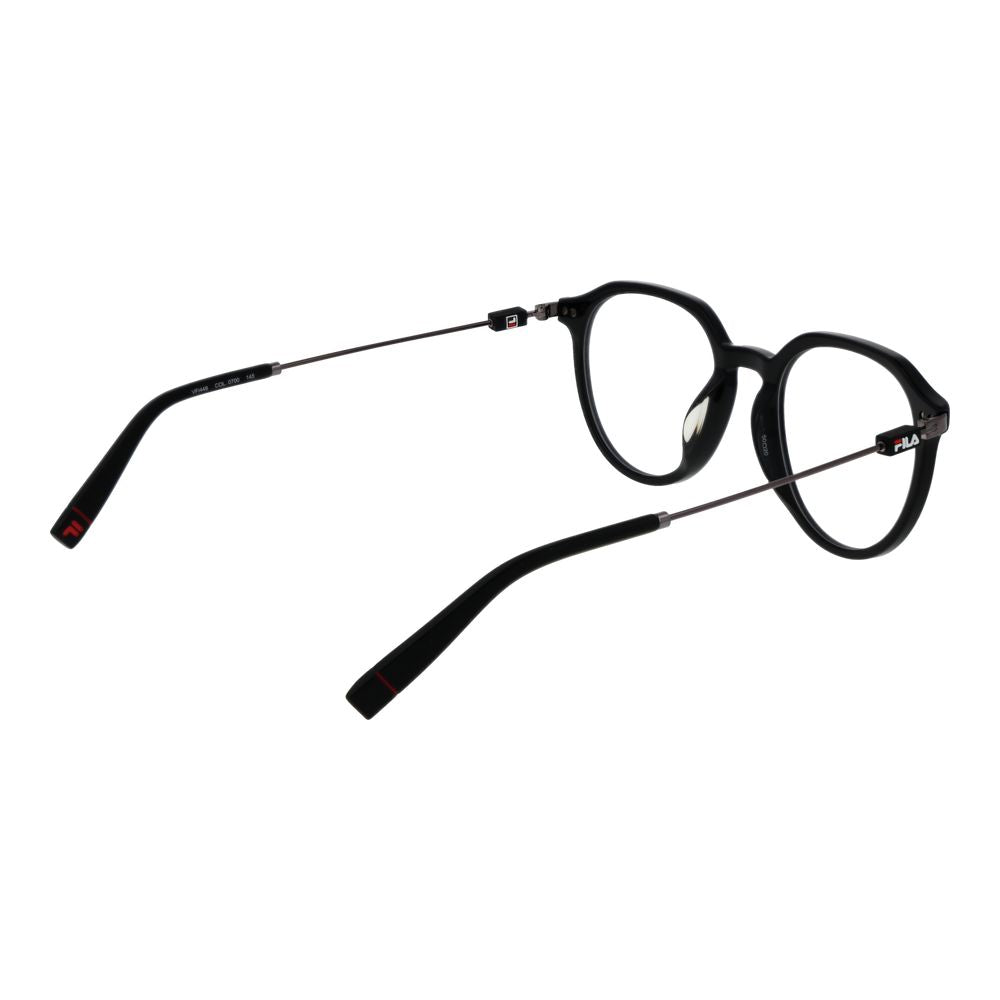 Eyeglasses Frames by Fila for unisex in metal black features an refined silhouette, showcasing a sophisticated black coloured frame and refined full-frame frame design for a refined look.